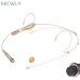 Beige Dual ear Hook Headset Microphone for MiPro Wireless Headworn Mic System