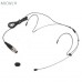 MICWL Black Double ear Hook Headset Microphones for Shure Wireless Headworn System