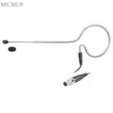 MICWL Black Single ear Hook Headset Microphones for Shure Wireless Headworn Mic System