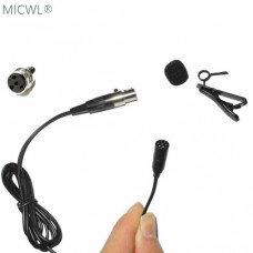 Mini ME2 Lavalier Lapel Tie Clip Condenser Microphone Mic For Shure Wireless Transmitter