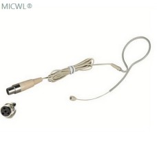 MICWL Low-Profile Light -Weight Design Beige Headset Microphones for SHURE Wireless Single ear worn System