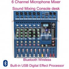 MICWL ES6 Bluetooth Live Studio Audio Mixer Mixing Console 24-Bit Digital Effect Processo