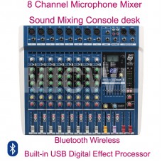 MICWL ES8 Live Studio Mixer Mixing Console Bluetooth 24-Bit Digital Effect Processor
