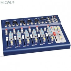 7 Channel Live Mixer USB DJ Karaoke Mixer Mixing Console with 5 XLR Bal Mic 48V