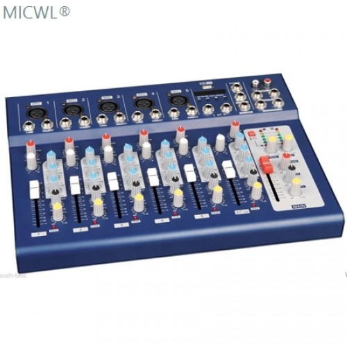 DJ PA Disco Partykeller 4-Kanal Mischpult Mixer USB MP3 Mikrofon Line Big Light 