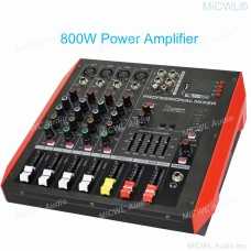 New Generation 800W Bluetooth Audio Mixer Mixing Console 4 Channel Sound Karaoke Music Live 2 Channel Power Amplifier Mixer P402D