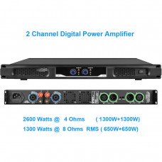 CA650 Two Channel 2600W Digital Power Amplifier 2600 Watts PEAK Output 2x1300W AMP