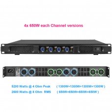 CA650 4 Channel 5200W Power Amplifier Stage Karaoke Audio Speaker Digital AMP CA Series