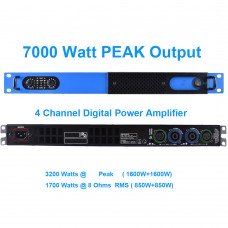 MiCWL Blue 2 Channel Digital Amplifier 3200 Watts High Power AMP 1U 2 Ch 3200W D8200