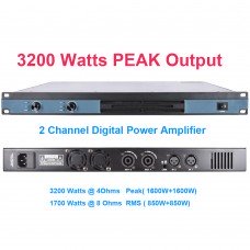 MiCWL D8200 Digital Amplifier 2 Channel 3200 Watts High Power AMP 1U 2 Ch 3200W