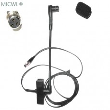 Pro Cardioid Condenser Clip-on Instrument Microphone For AKG Samson Wireless Bodypack BETA98-3P