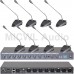 MICWL R2820 8 Channel 48V Phantom Sound Mixer and T515 Wired Desk Tabletop Gooseneck Conference 8 Microphone System
