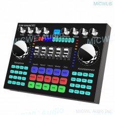 MiCWL K1 Digital Audio Card Sound Card Mixing Console for Studio Recording Network Live