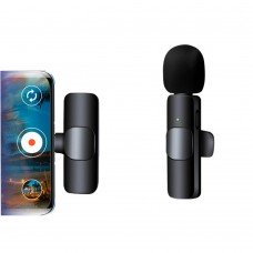 Portable Lavalier Wireless Microphone Live Clip-On Mini Video Recording Mic For iPhone Android