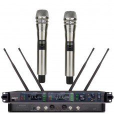AD4D-II KSM8 Silver Hand Digital Wireless Microphone System 2 Channel K8