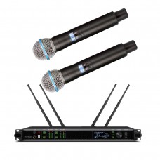 Classical AD4D with Dual Beta58 Wireless Karaoke Microphone System For Stage Live Music Performance Mixer AMP
