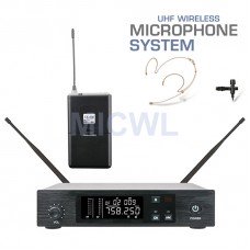 MICWL D100 UHF Single Channel Wireless Microphone System Handheld Beltpack