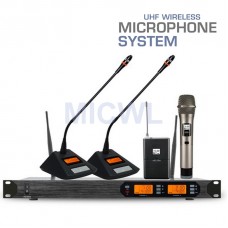 MICWL D200 200 Channel Wireless Microphone System Handheld Headset Lapel Conference