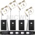 MICWL D400 Audio UHF Wireless Microphone System 4 Beige Lavalier Lapel Mic 400 Channel frequency adjustment