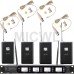 MICWL D400 Audio UHF Wireless Microphone System 4 Beige Lavalier Lapel Mic 400 Channel frequency adjustment