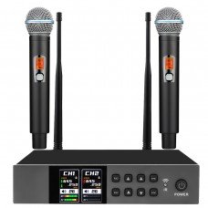 EW135 2-Channel Beta58 Handheld Wireless Microphone System EQ Equalizer SQ Squelch Digital Technical TFT Displayer