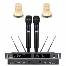 Advanced ULXD KSM9 Gold Condenser Capsule Handheld Wireless Microphone System Stage Vocal Concert 4 Antenna True Diversity Air To Africa