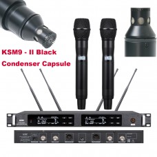 Original ULXD4 KSM9 Black Condenser Wireless DJ Karaoke Microphone System Stage Singing 4 Antenna Large Range