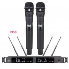 Advanced ULXD4D Wireless DJ Karaoke Microphone 4 Antenna True Diversity Dual KSM8 Black Mics 500M Range