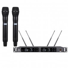 Advanced ULXD4D with Beta87 Dual Handheld Wireless DJ Karaoke Microphone 4 Antenna True Diversity 500M Range