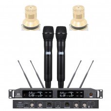 Advanced ULXD KSM9 Gold Condenser Capsule Handheld Wireless Microphone System Stage Vocal Concert 4 Antenna True Diversity Air To Africa