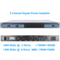 MiCWL 2 Channel 1300W Power Amplifier - Digital Professional Audio Amp with Volume Switch, XLR Input, for 8Ω Speakers