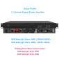5000Watt Professional Digital Amplifier 2 Channel High-Power Amplifier for Bar Stage Outdoor Activity Stereo MiCWL CA1300