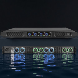 Professional 4-Channel Power Amplifier - 8500W Peak 3200W Total RMS 8Ω 1U Rack Mount Amp for Live Concert KTV Lounge Conference Hall Bar Sound System
