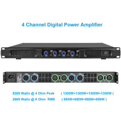 CA650 4 Channel 5200W Power Amplifier Stage Karaoke Audio Speaker Digital AMP CA Series