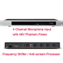 MiCWL R1811 4 Channel Digital Frequency Shifter Anti-scream Processor Anti-interference Mixer Conference Meeting Rookm Stage Karaoke