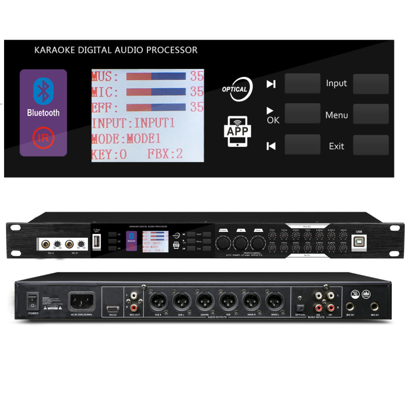 JBL-KX500 Audio Microphone Sound Processor with Computer PC Software Bluetooth APP Connection PreAmps USB Mixer Digital