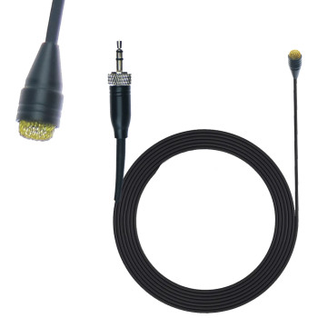 D6060 Lavalier Mic for Sennheiser G4 G3 G2 - Gold Mesh Hidden Lapel Microphone - Compatible with EW100 300 500 Series - 3.5mm Screw Lock - Interview & Stage Use