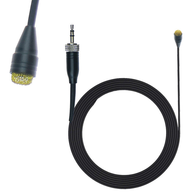 D6060 Lavalier Mic for Sennheiser G4 G3 G2 - Gold Mesh Hidden Lapel Microphone - Compatible with EW100 300 500 Series - 3.5mm Screw Lock - Interview & Stage Use