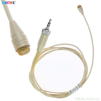 D6060 Gold Head Lavalier Microphone for Sennheiser EW100/300/500 G2 G3 G4 - Hidden Lapel Mic with 3.5mm Locking Connector - Replacement Mic for Wireless Bodypack Transmitter