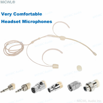 MiCWL OM62 Double ear Wearing Headset Condenser Microphone Mic for Shure Sennheiser AKG Audio Technica Wireless BodyPack Transmitter MiCWL OM62 Double ear Wearing Headset Condenser Microphone Mic for Shure Sennheiser AKG Audio Technica Wireless BodyPack Transmitter