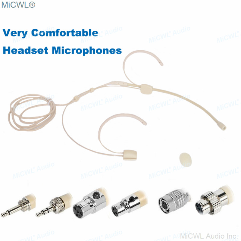 MiCWL OM62 Double ear Wearing Headset Condenser Microphone Mic for Shure Sennheiser AKG Audio Technica Wireless BodyPack Transmitter