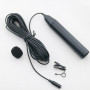 Professional XLR Lavalier Microphone with Phantom Power 3-Pin Tie Clip Lapel Mic for Interviews, Presentations, Podcasting & Broadcast Black