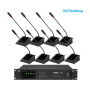 24-Unit Wireless Digital Conference System with Chairman & Delegate Units - 200m Range, Noise Cancellation, Priority Control