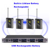 4 Channel Wireless Microphone System Handheld, Lavalier, Headset & Desktop Mics Digital Audio for Stage, Karaoke & Conference MiCWL D700