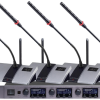 4 Channel Wireless Microphone System Handheld, Lavalier, Headset & Desktop Mics Digital Audio for Stage, Karaoke & Conference MiCWL D700