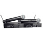 Professional SLXD24D Dual Wireless System - 2x SLXD2 Handheld Transmitters with Beta58 Super cardioid Capsules, High-End Stage Performance Mics