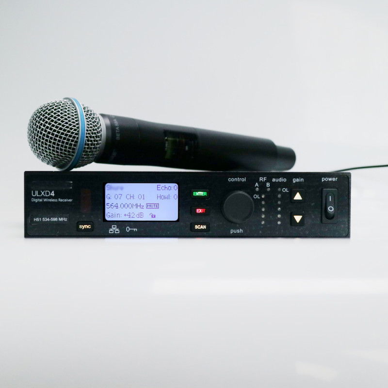 Advanced ULXD24-Beta58 Wireless Microphone System True Diversity ULXD4 Receiver Handheld Mode Cardioid Dynamic Core
