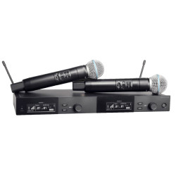 SLXD24D High Quality 2-Channel UHF Wireless System Dynamic Metal Microphone with SLXD2 KSM9 Handheld Cordless MIC