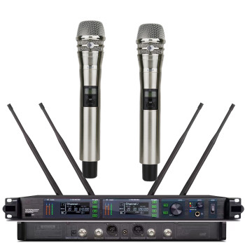 High-End 200 Channel Digital Wireless Microphone System AD4D-II Silver KSM8 Handheld ADX2 DJ Karaoke Stage Singing Vocal Mic High-End 200 Channel Digital Wireless Microphone System AD4D-II Silver KSM8 Handheld ADX2 DJ Karaoke Stage Singing Vocal Mic