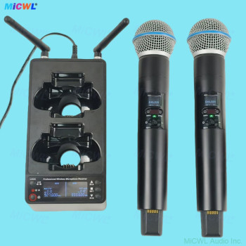 Rechargeable SLXD24 Beta58 Handheld Digital Wireless Microphone System – Professional UHF Mic for Stage Performance, Karaoke, Party & Live Events Bodypack Charging Option
